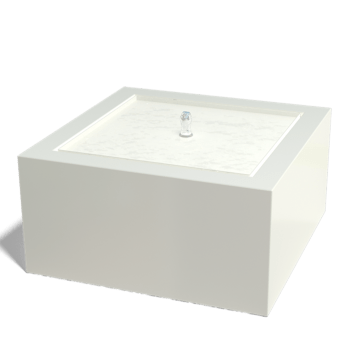 Fontanna aluminium 80 x 80 x 40 cm