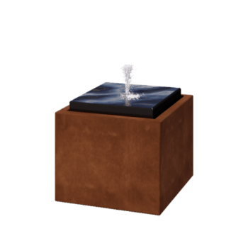Fontanna ogrodowa ze stali corten - Orin - 50 x 50 x 40 cm - Bez oświetleniem LED