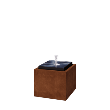 Fontanna ozdobna ze stali corten 50 x 50 x 40 cm