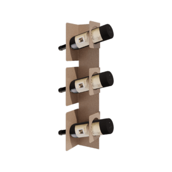 Stalowy stojak na wino - Veneto - 10 x 13 x 60 cm - Sand look