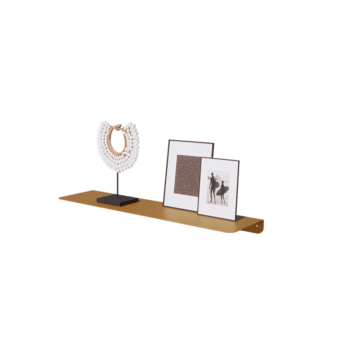 Stalowa półka ścienna - L-kształtne - 80 x 20 x 5 cm - Gold