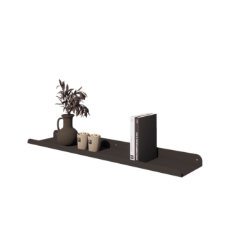 Stalowa półka ścienna - U-kształtne - 100 x 20 x 5 cm - RAL9005 matowy (czarny)