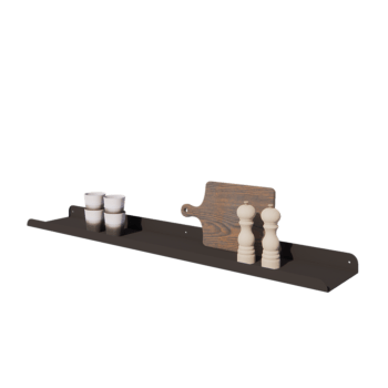 Stalowa półka ścienna - U-kształtne - 120 x 20 x 5 cm - RAL9005 matowy (czarny)