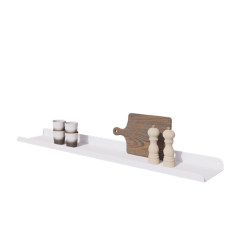 Stalowa półka ścienna - U-kształtne - 120 x 20 x 5 cm - RAL9010 matowy (biały)