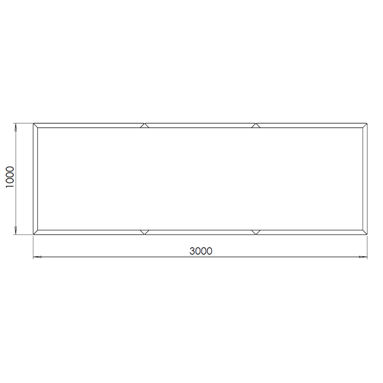 Donica ze stali corten Texas xxl 300 x 100 cm