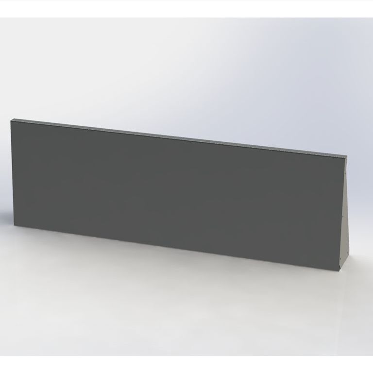 Prosta ściana oporowa ze stali malowanej proszkowo 150 cm (wysokość 50 cm)