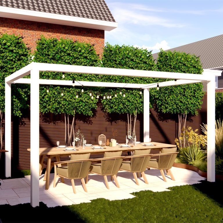 Kwadratowa pergola stalowa malowana proszkowo 224 x 200 cm