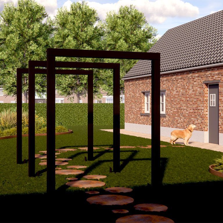 Prosta pergola stalowa malowana proszkowo 200 cm