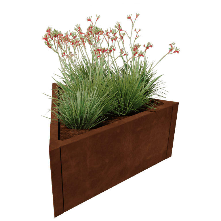 Donica ze stali corten Alaska równoboczny 80 cm