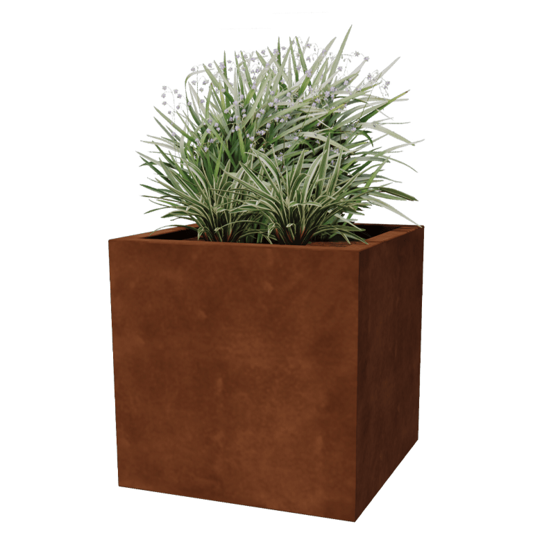 Spawana Donica ze stali corten Montana 60 x 60 x 60 cm