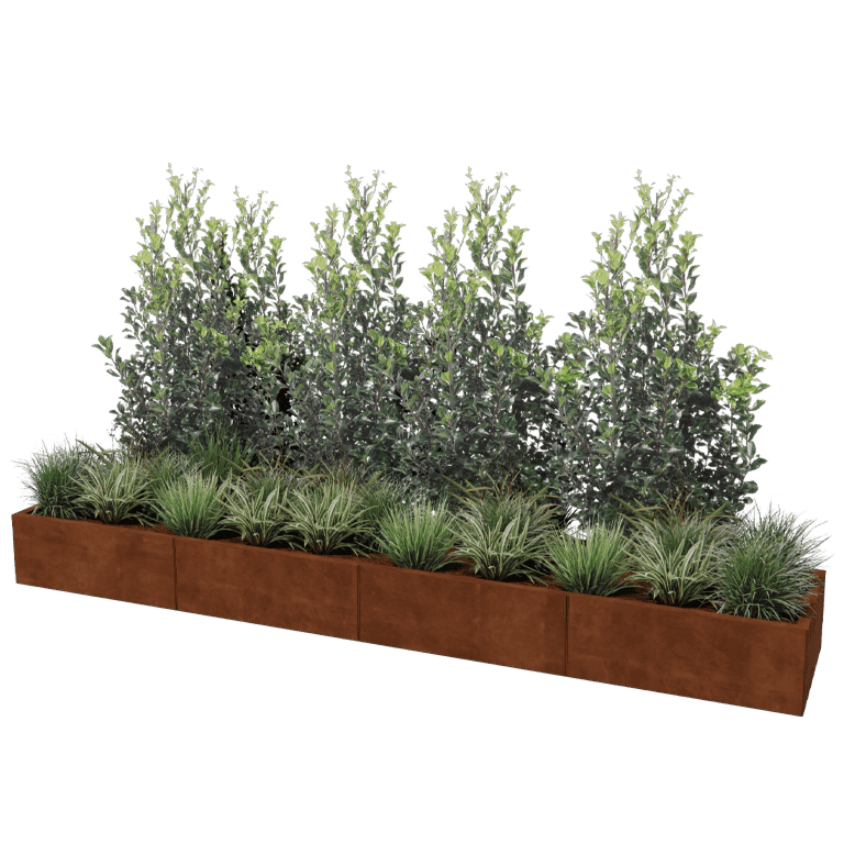 Donica ze stali corten Texas xxl 320 x 60 cm