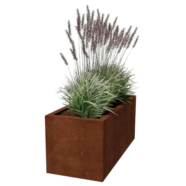 Spawana Donica ze stali corten Montana 120 x 50 x 50 cm