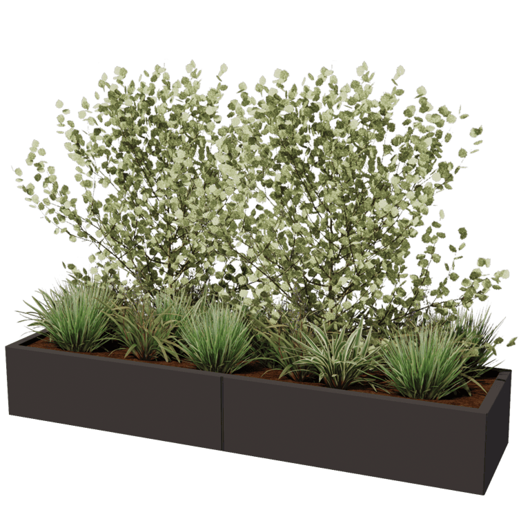 Donica stal malowana proszkowo Texas xxl 200 x 50 cm