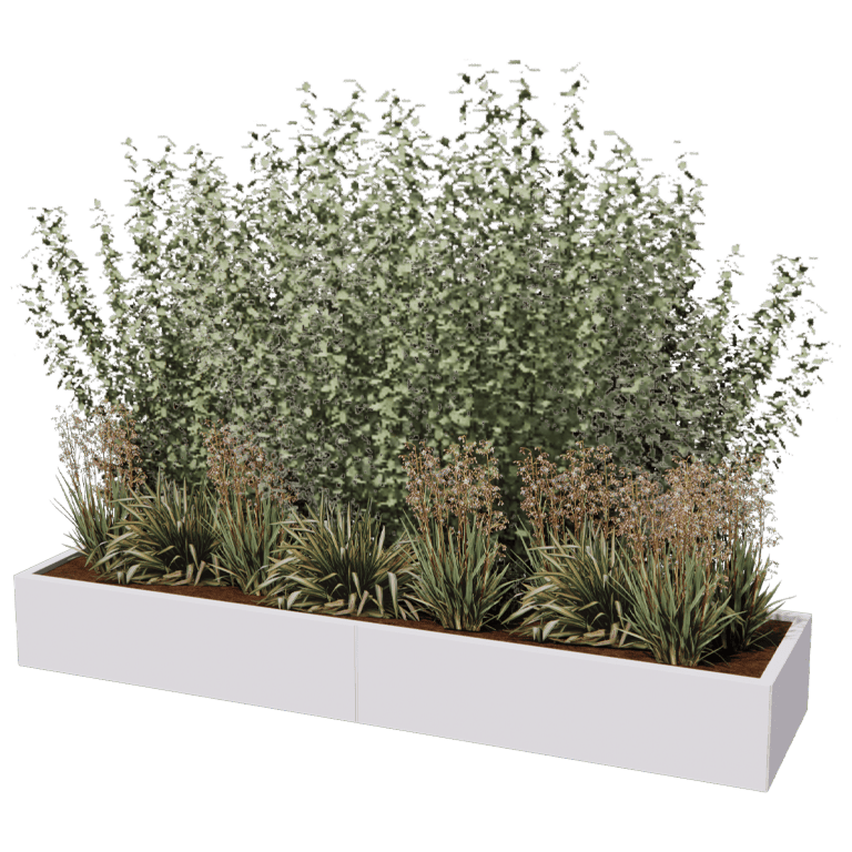 Donica stal malowana proszkowo Texas xxl 240 x 60 cm