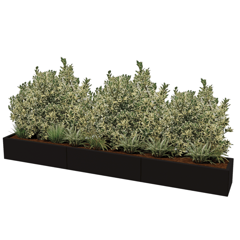 Donica stal malowana proszkowo Texas xxl 300 x 40 cm