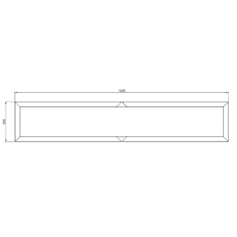 Donica ze stali corten Texas xxl 160 x 30 cm