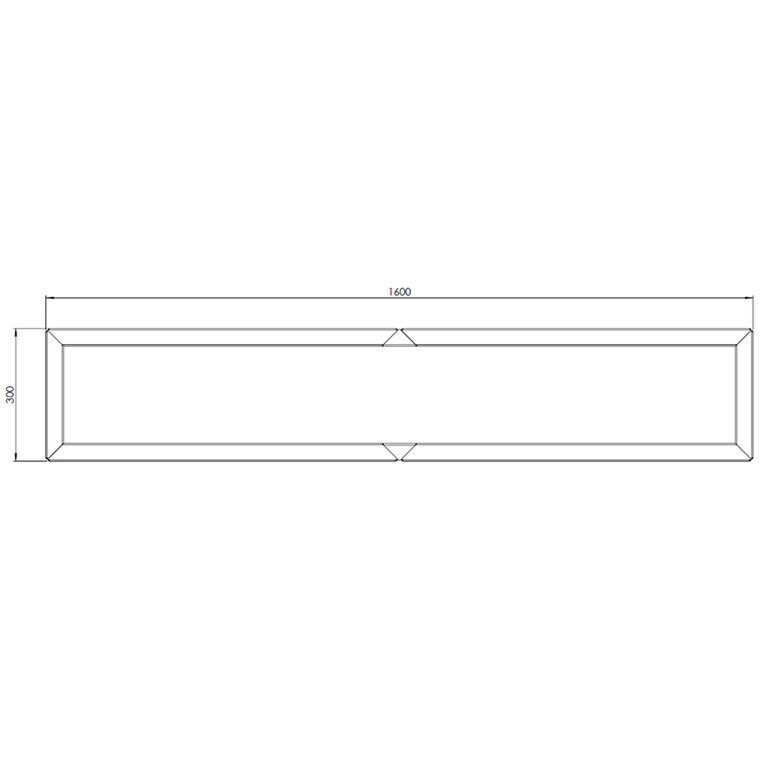 Donica stal malowana proszkowo Texas xxl 160 x 30 cm