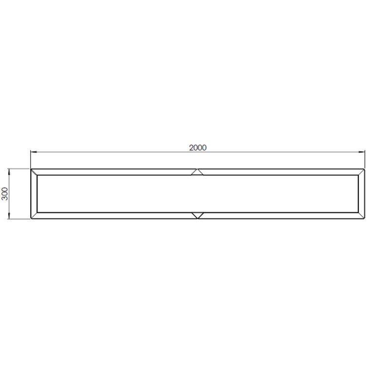 Donica stal malowana proszkowo Texas xxl 200 x 30 cm