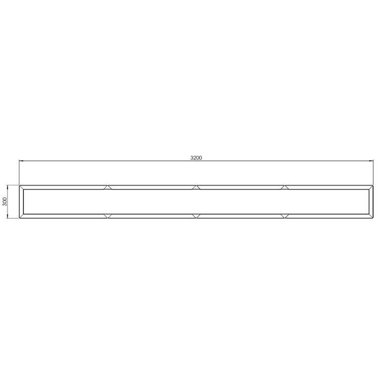 Donica ze stali corten Texas xxl 320 x 30 cm