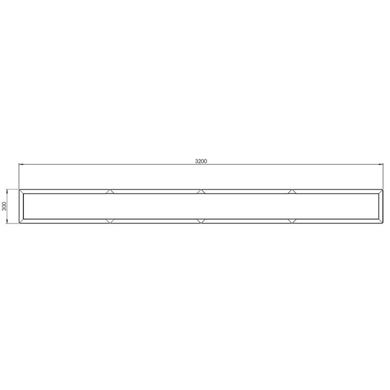 Donica stal malowana proszkowo Texas xxl 320 x 30 cm