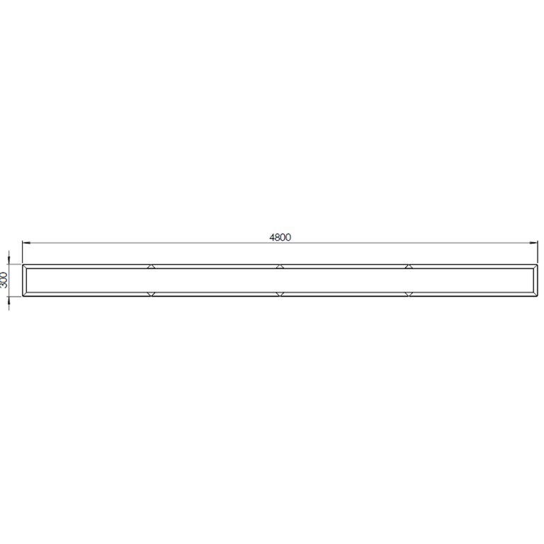 Donica stal malowana proszkowo Texas xxl 480 x 30 cm
