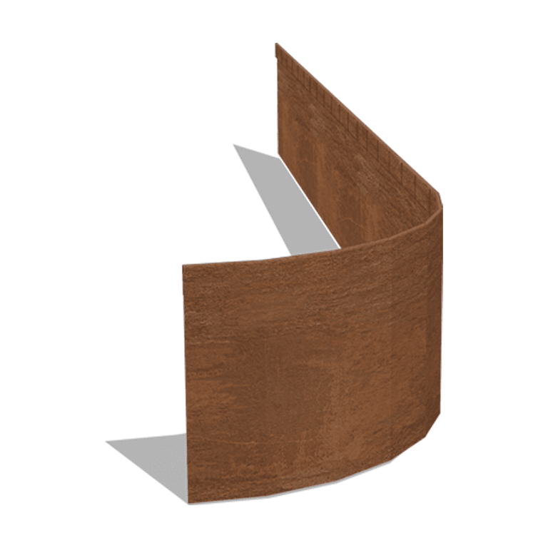 Zagięte obrzeże ogrodowe ze stali corten FLEX 23 cm (długość 150 cm)