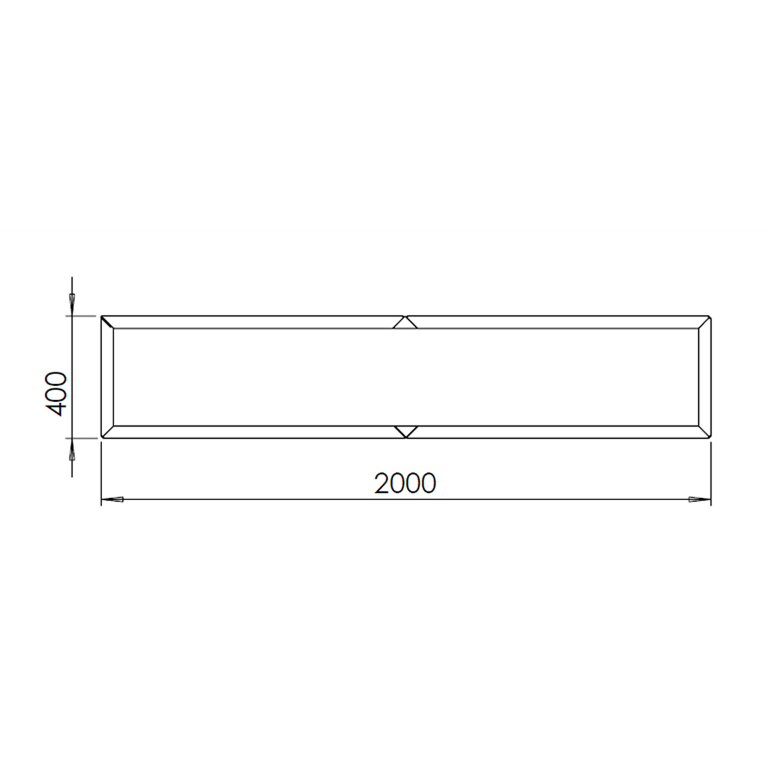 Donica ze stali corten Texas xxl 200 x 40 cm