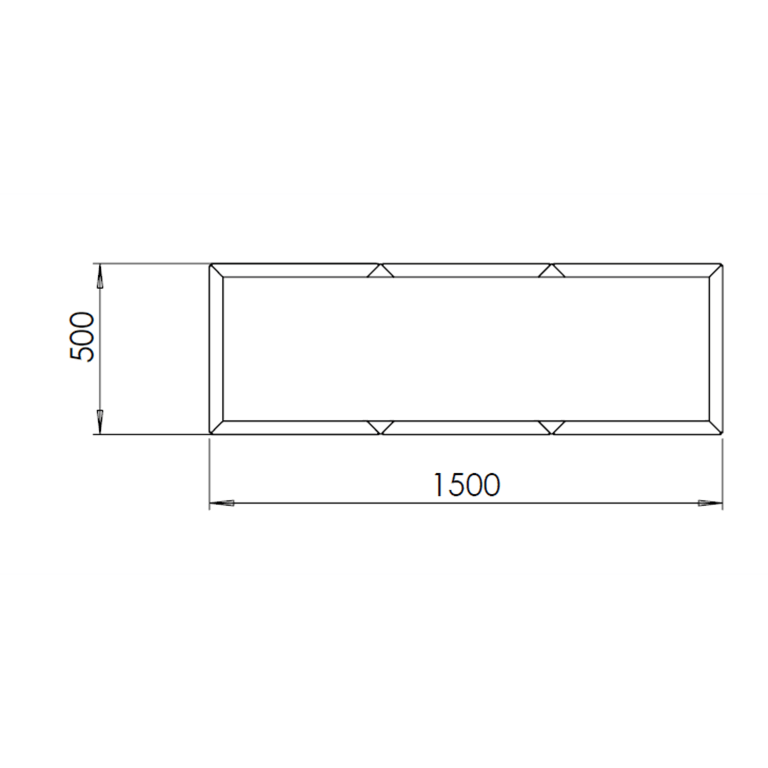 Donica stal malowana proszkowo Texas xxl 150 x 50 cm