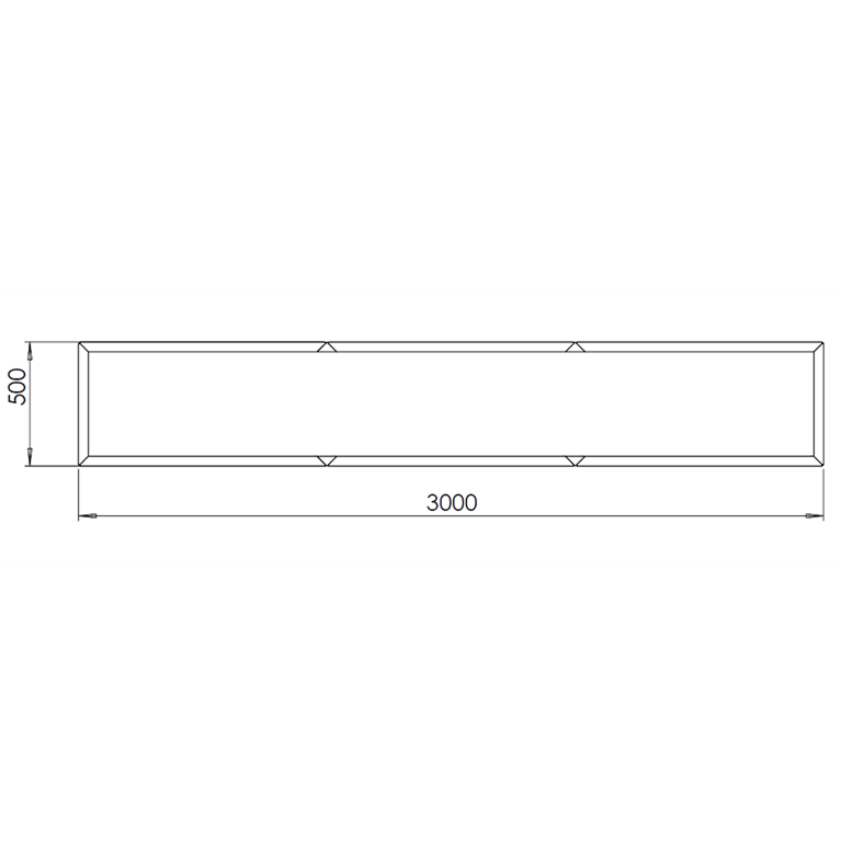 Donica ze stali corten Texas xxl 300 x 50 cm