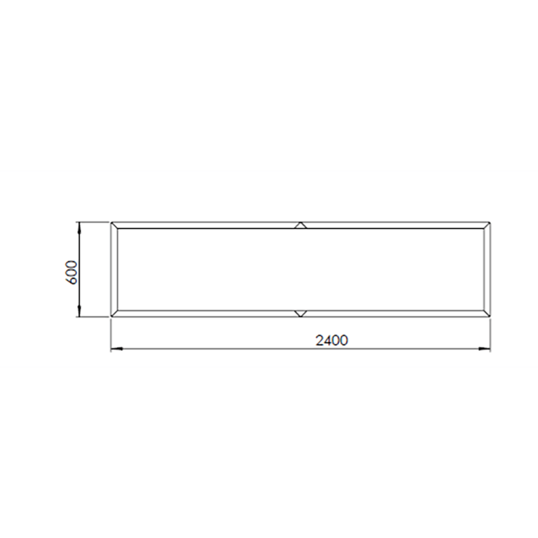 Donica stal malowana proszkowo Texas xxl 240 x 60 cm