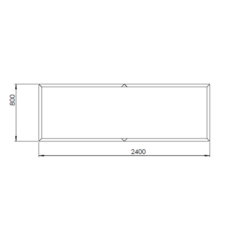 Donica ze stali corten Texas xxl 240 x 80 cm