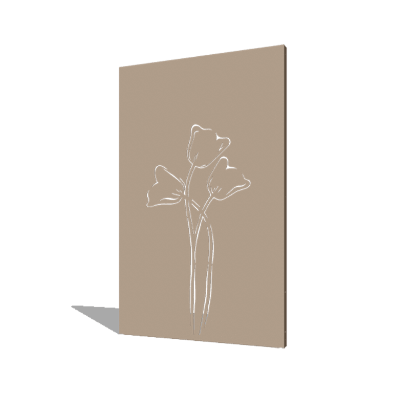 Tulipan symetryczne malowany proszkowo 120 x 6 x 190 cm