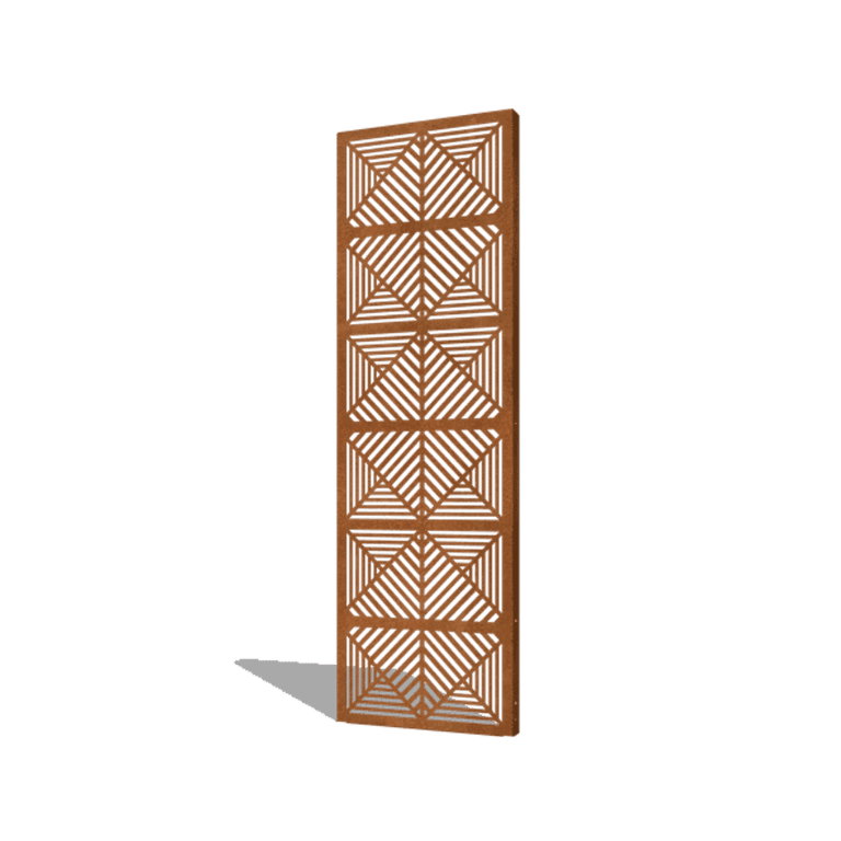 Linie kompozycja stal kortenowska 1 60 x 6 x 190 cm