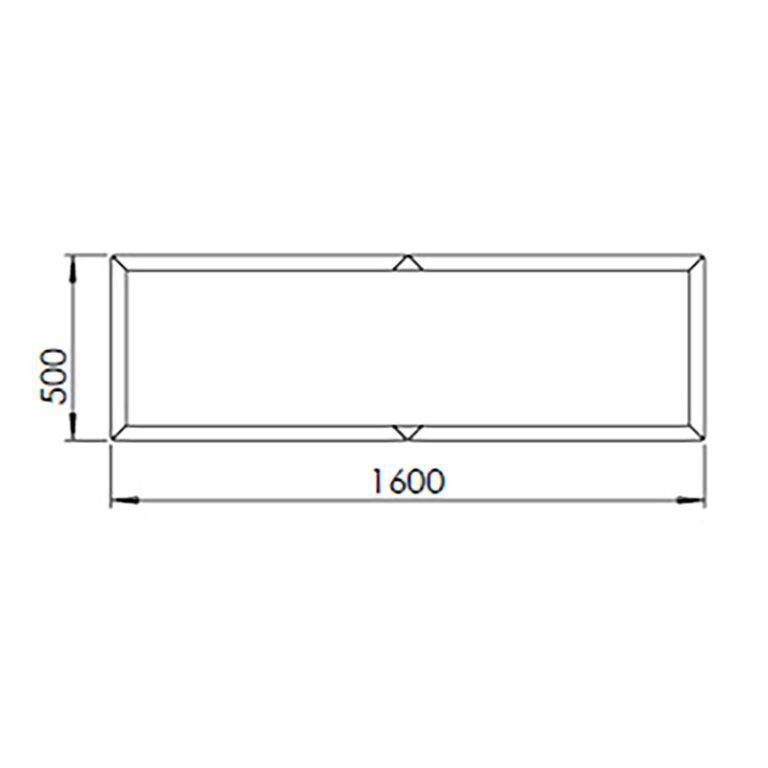 Donica stal malowana proszkowo Texas xxl 160 x 50 cm