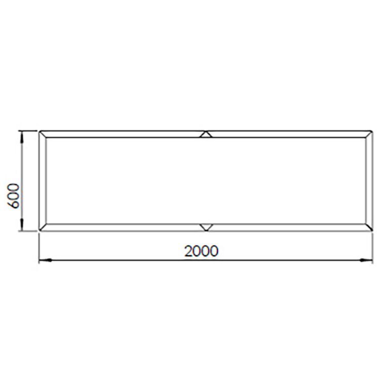 Donica ze stali corten Texas xxl 200 x 60 cm