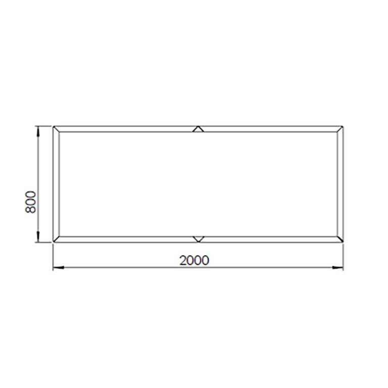 Donica stal malowana proszkowo Texas xxl 200 x 80 cm