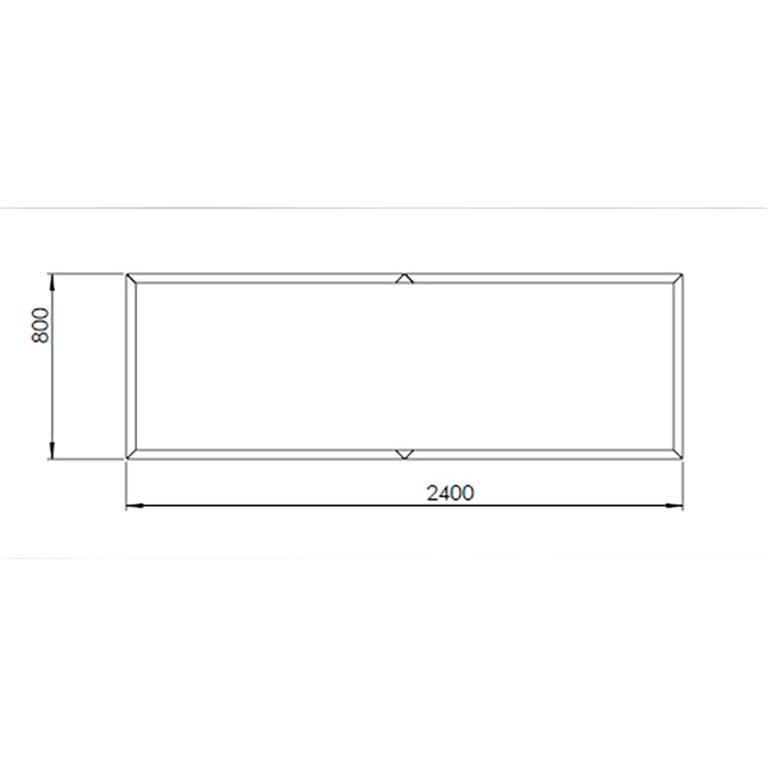 Donica stal malowana proszkowo Texas xxl 240 x 80 cm