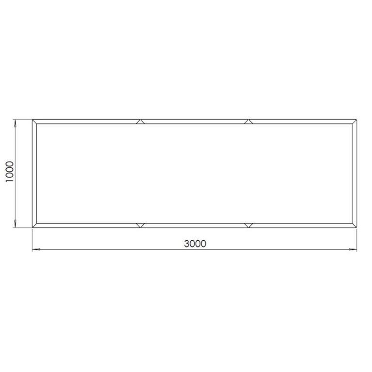 Donica stal malowana proszkowo Texas xxl 300 x 100 cm