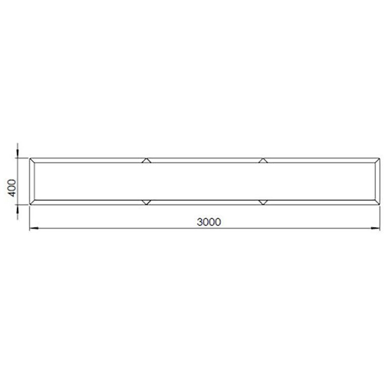 Donica stal malowana proszkowo Texas xxl 300 x 40 cm