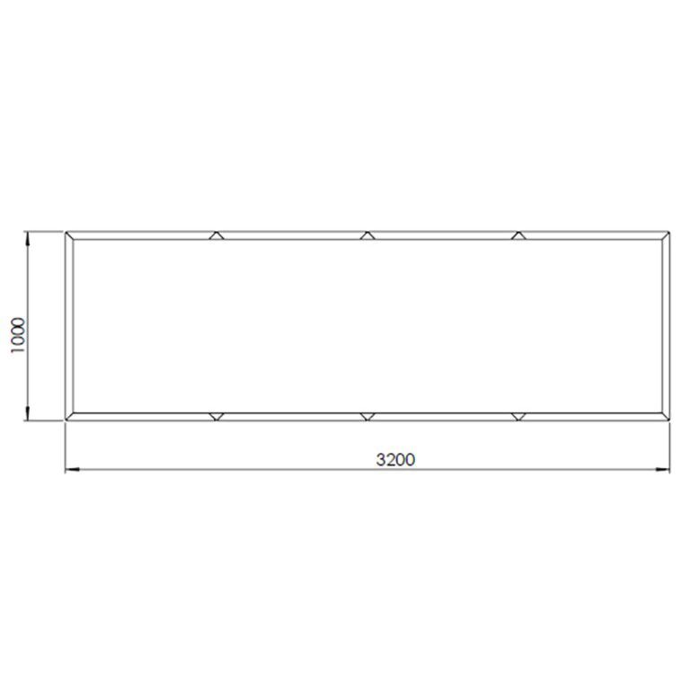 Donica stal malowana proszkowo Texas xxl 320 x 100 cm