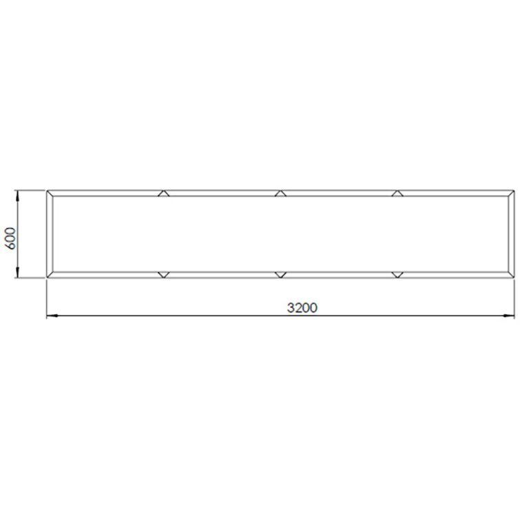 Donica ze stali corten Texas xxl 320 x 60 cm