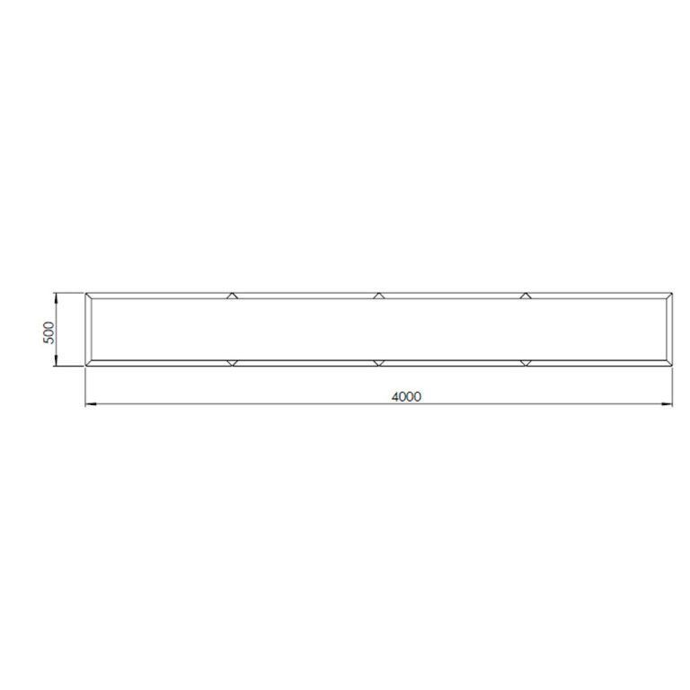 Donica ze stali corten Texas xxl 400 x 50 cm