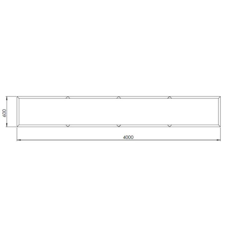 Donica ze stali corten Texas xxl 400 x 60 cm