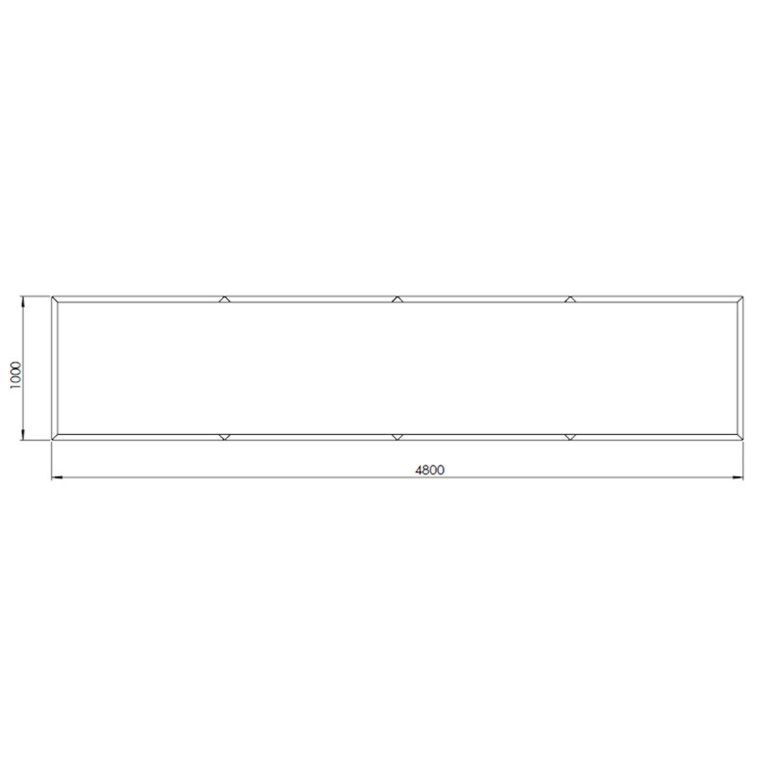 Donica stal malowana proszkowo Texas xxl 480 x 100 cm