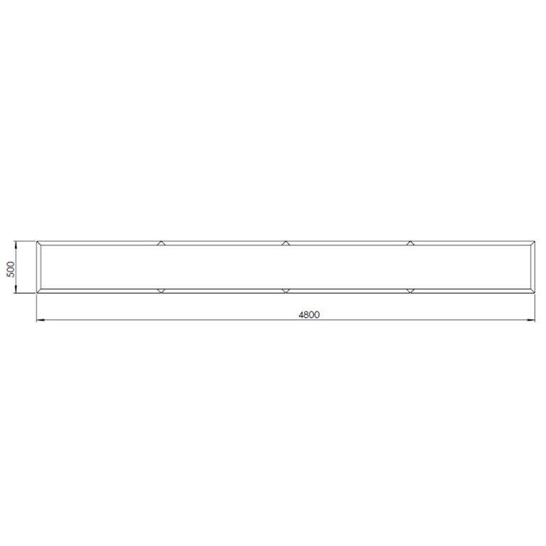 Donica stal malowana proszkowo Texas xxl 480 x 50 cm