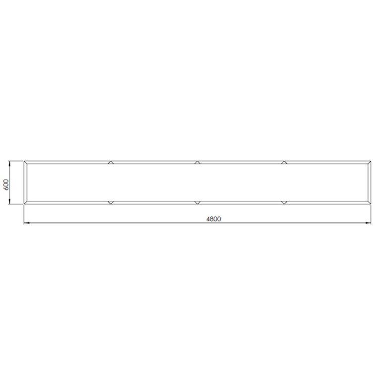 Donica ze stali corten Texas xxl 480 x 60 cm