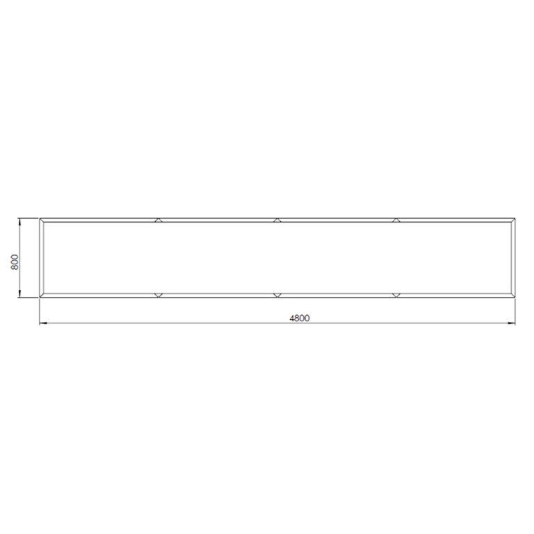 Donica ze stali corten Texas xxl 480 x 80 cm
