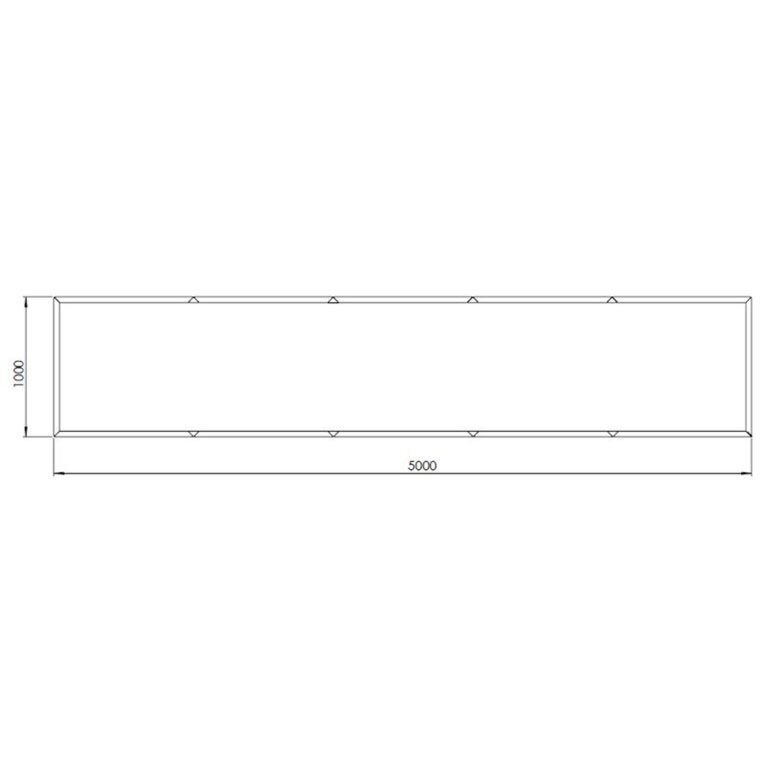 Donica ze stali corten Texas xxl 500 x 100 cm