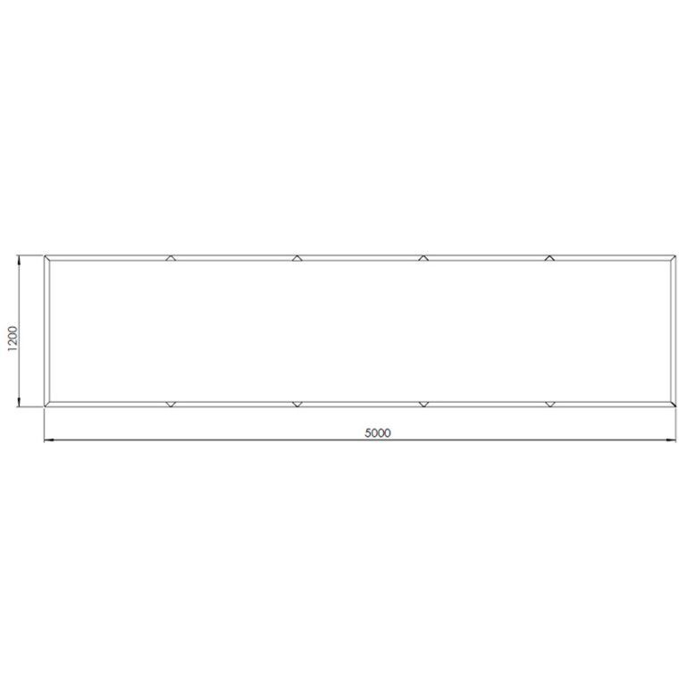 Donica stal malowana proszkowo Texas xxl 500 x 120 cm