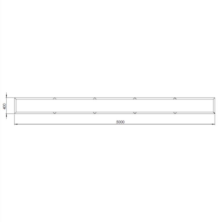 Donica stal malowana proszkowo Texas xxl 500 x 40 cm